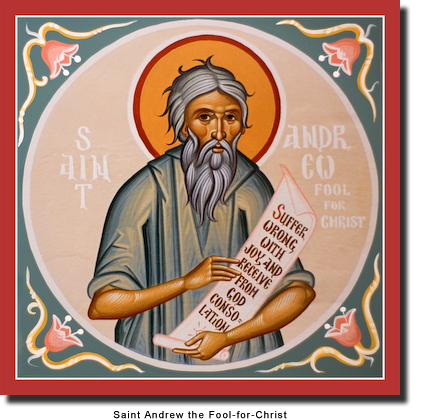 Saint
      Andrew the Fool-For-Christ