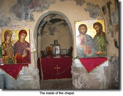 The inside of the chapel.