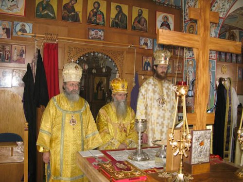 The three hierarchs during the Divine Liturgy.