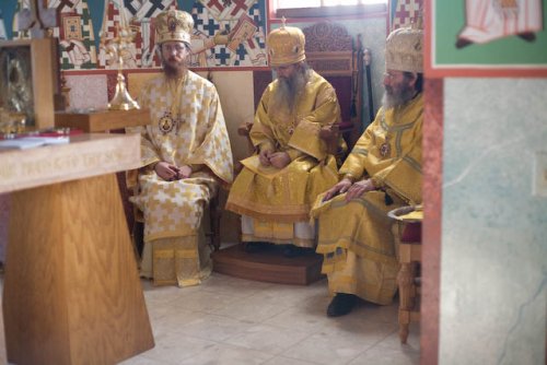 The three bishops seated at the High Place.