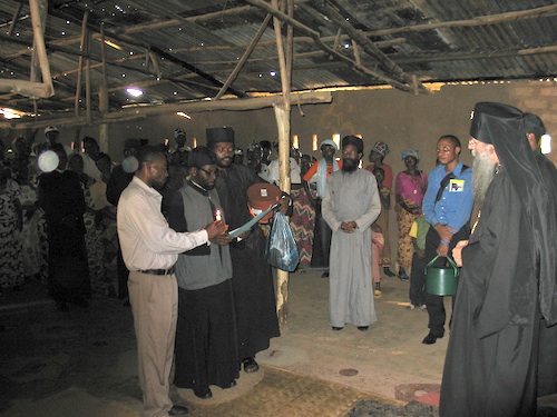 The Clergy Petitioning Vladyka to be Received.