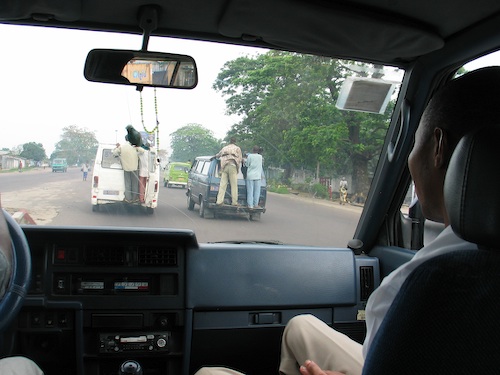 These are Private Busses. Their Passengers fill up the Van, and Even Hang on
    dangerously to the end of the vehicle.