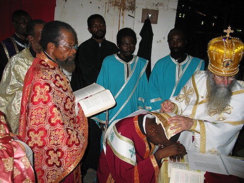 Subdeacon Chrysostom being ordained a Deacon.