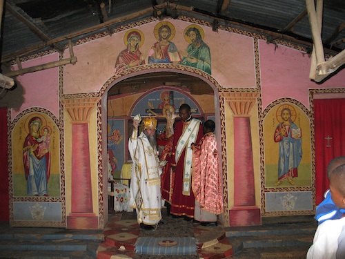 Axios! Vladyka bestowing the Cuffs on Fr. Chrysostom.