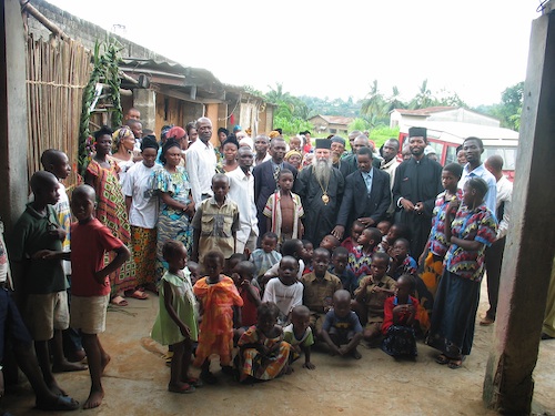 Vladyka visiting with a Protestant Group that is Converting to
    Orthodoxy.