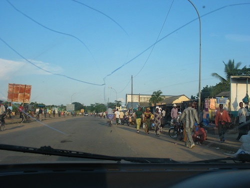 A Photograph of a Road in Kananga.