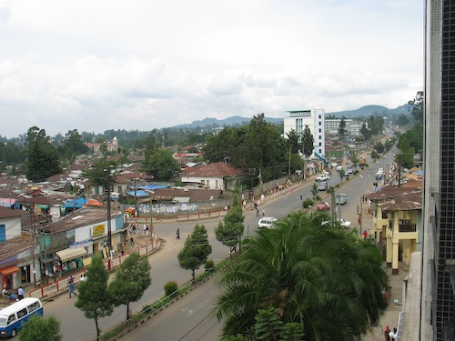 A View of a part of the city of Addis Ababa, the capital of Ethiopia.