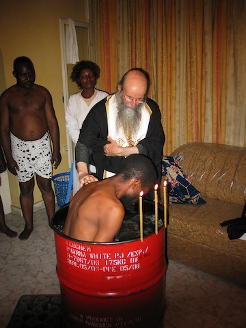 At first glance, the baptismal font looks too small.