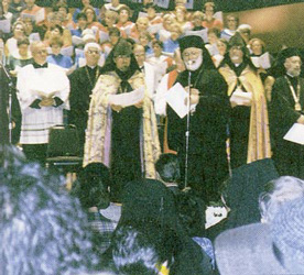 An “Ecumenical
  Doxology” (July 20, 1990) at the Davies Symphony Hall in San Francisco, California.