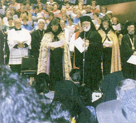 An “Ecumenical
  Doxology” (July 20, 1990) at the Davies Symphony Hall in San Francisco, California.