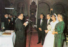 Chrysanthos, the
  Metropolitan of Lemesou (Cyprus) together with a Melkite Papist priest, performs a
  ‘marriage’ in the Church of the Holy Trinity in Lemesou.