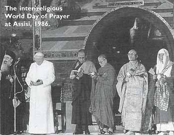 The interreligious
  World Day of Prayer at Assisi, 1986.