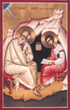 St. John the Theologian with St. Prochoros on Patmos